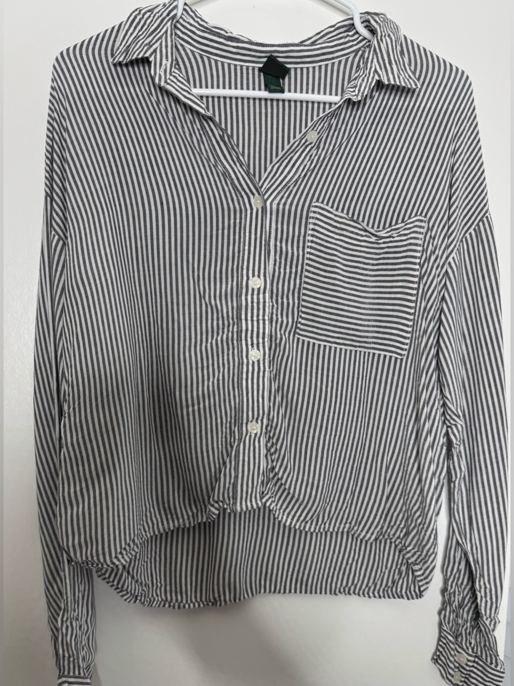 wild fable Striped Button-Down Blouse long sleeve size small
